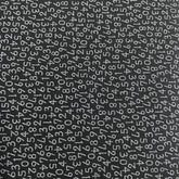 Handwork Alphabet Black 100% Cotton Fabric WOF 110cm-112cm